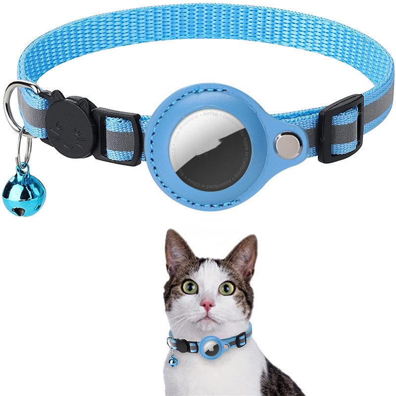 Reflective Waterproof Collar with Bell and Airtag Holder