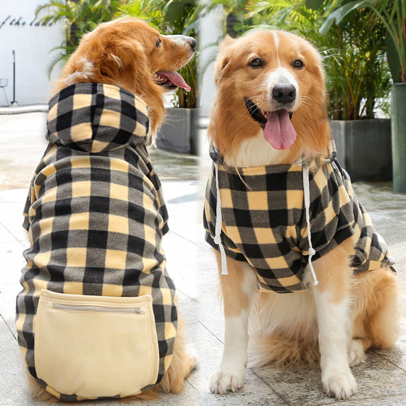 Dog Hoodie with Pocket and Zipper
