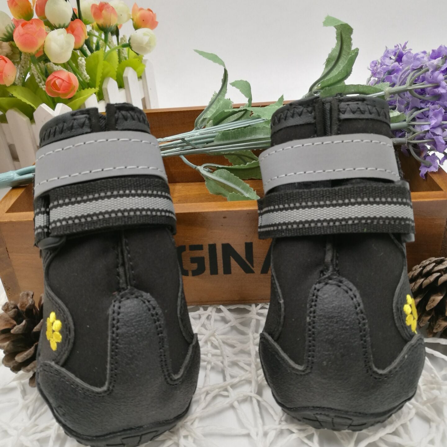 Waterproof Non-Slip Dog Shoes with Adjustable Strap