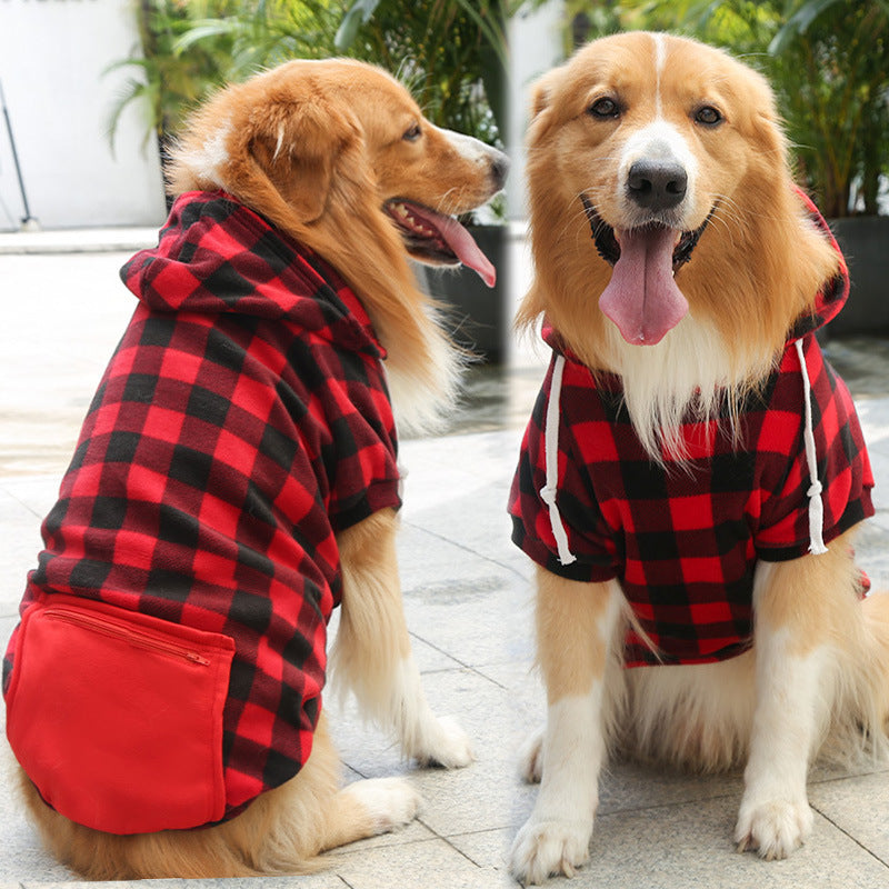 Dog Hoodie with Pocket and Zipper