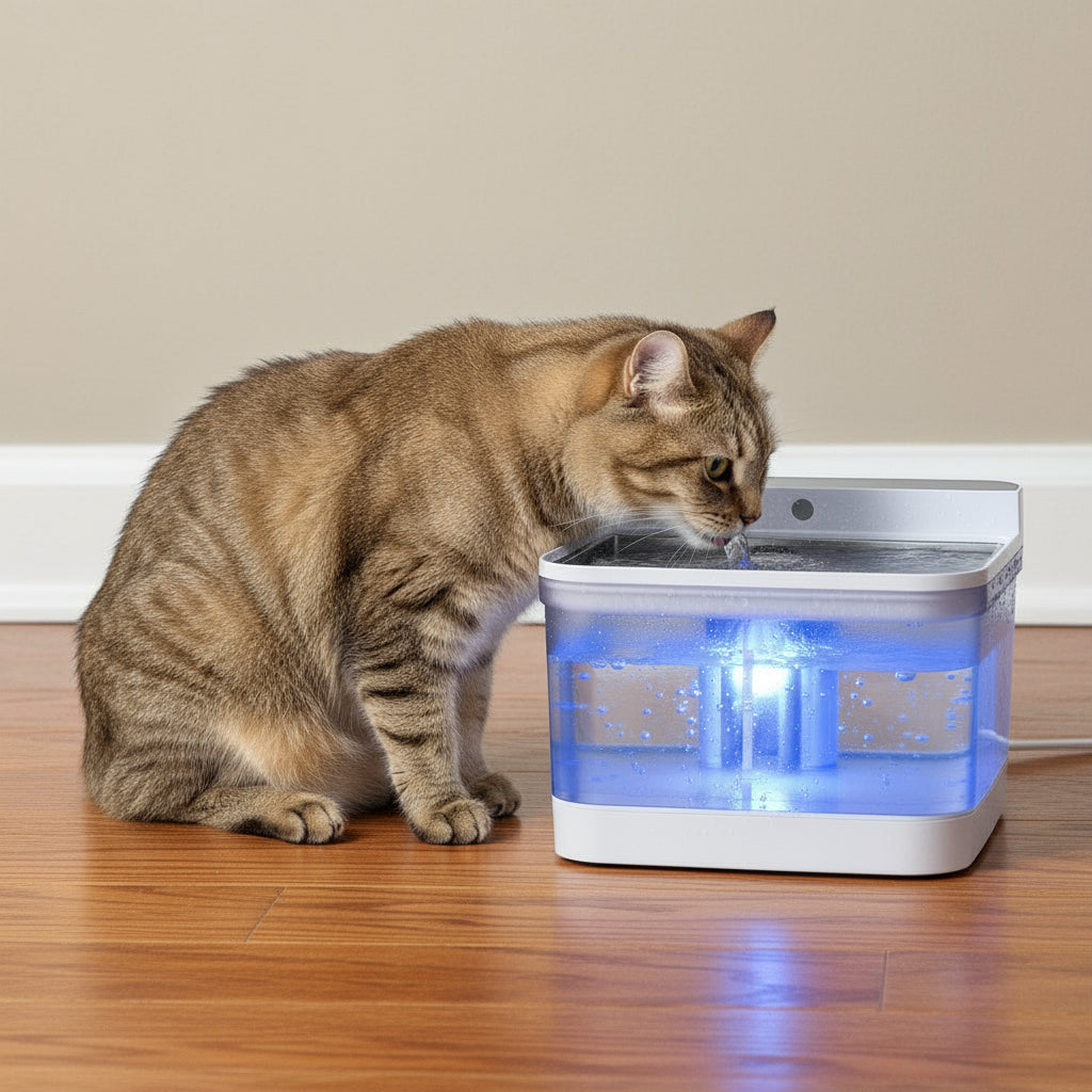 Auto-Sensing Pet Watering Bowl with UV Light