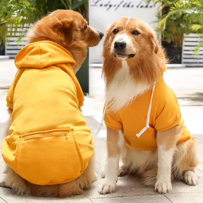 Dog Hoodie with Pocket and Zipper