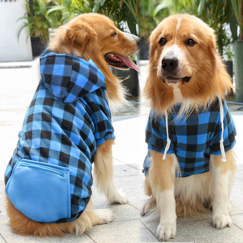 Dog Hoodie with Pocket and Zipper