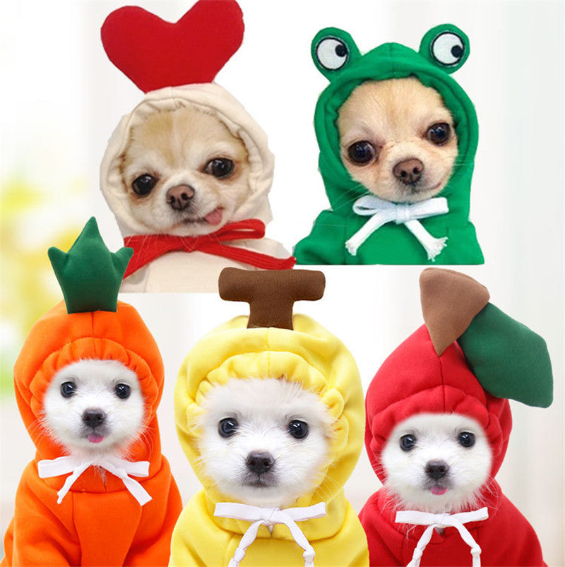 Small Dog & Cat Fleece Fruit Hoodie
