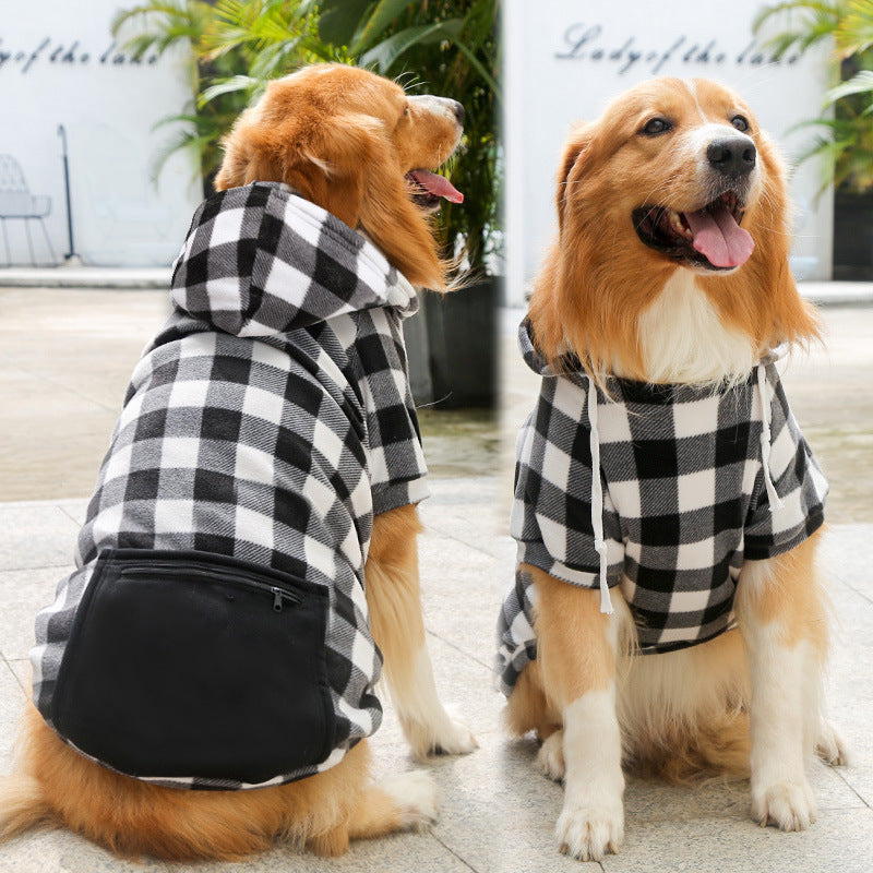Dog Hoodie with Pocket and Zipper