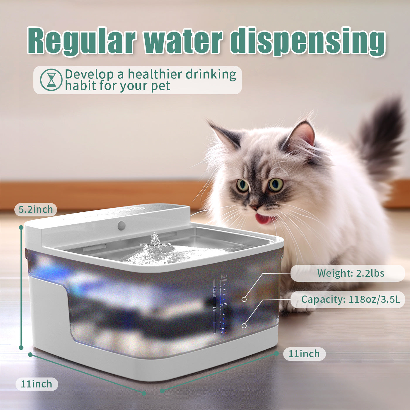 Auto-Sensing Pet Watering Bowl with UV Light