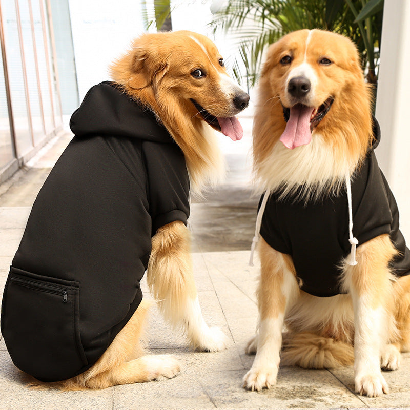 Dog Hoodie with Pocket and Zipper