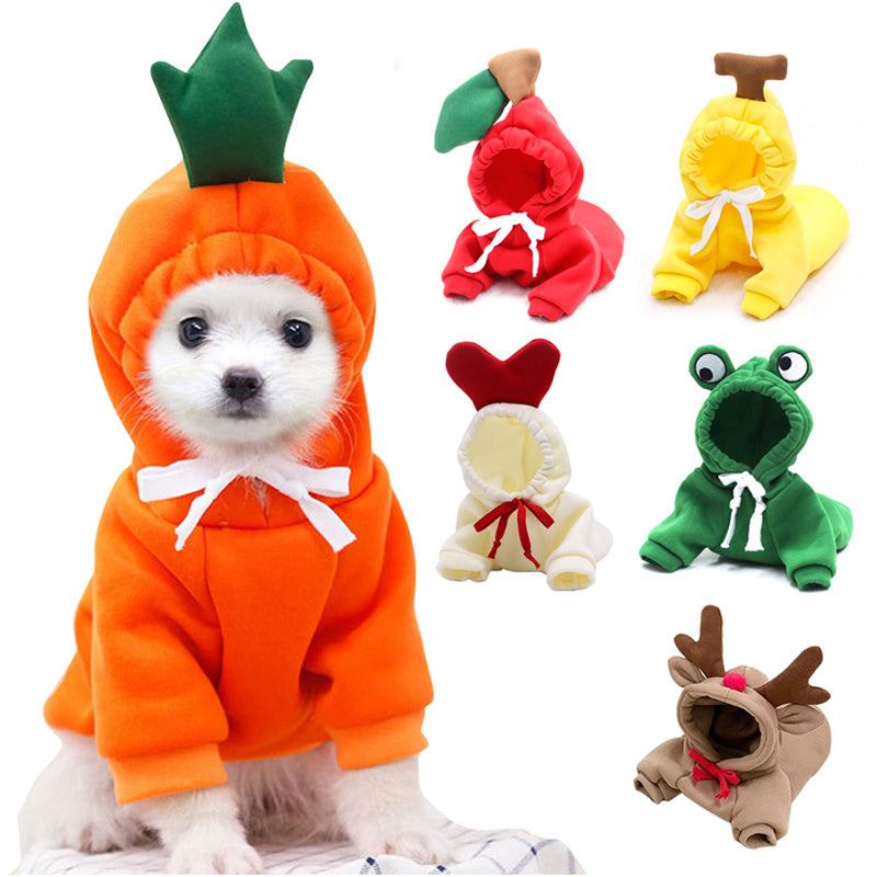Small Dog & Cat Fleece Fruit Hoodie