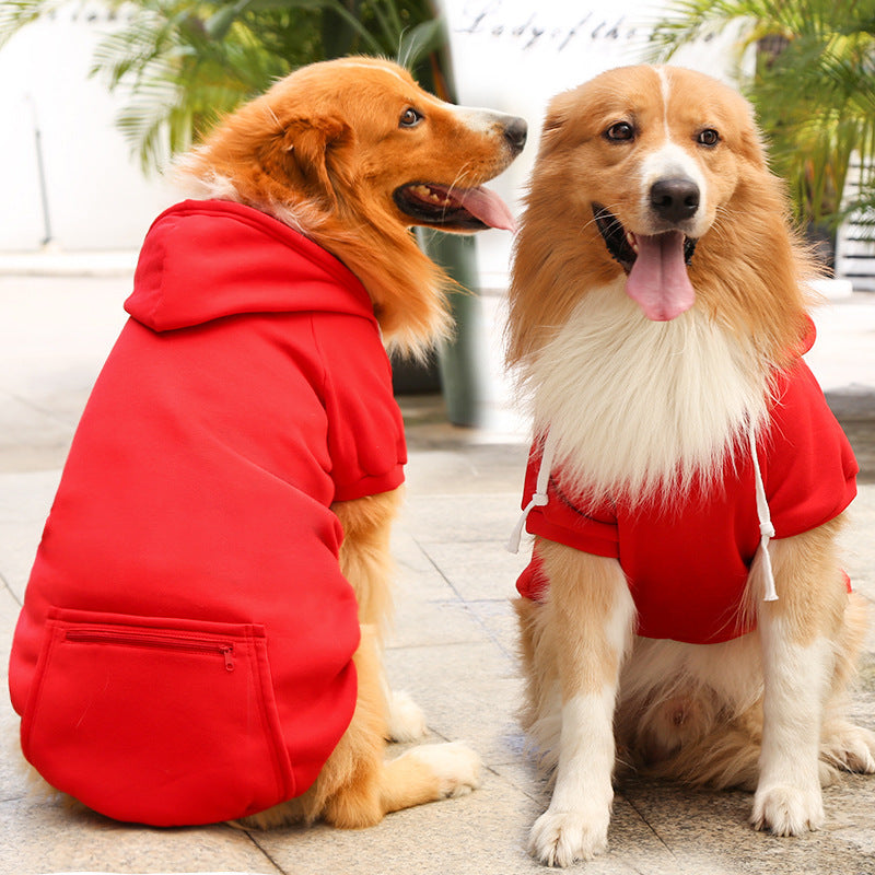 Dog Hoodie with Pocket and Zipper