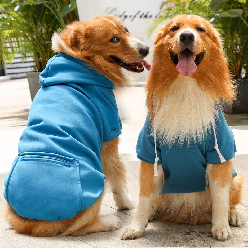 Dog Hoodie with Pocket and Zipper