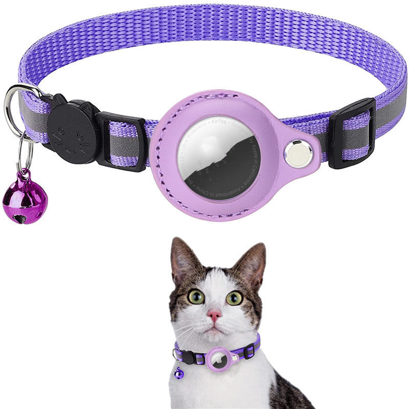 Reflective Waterproof Collar with Bell and Airtag Holder